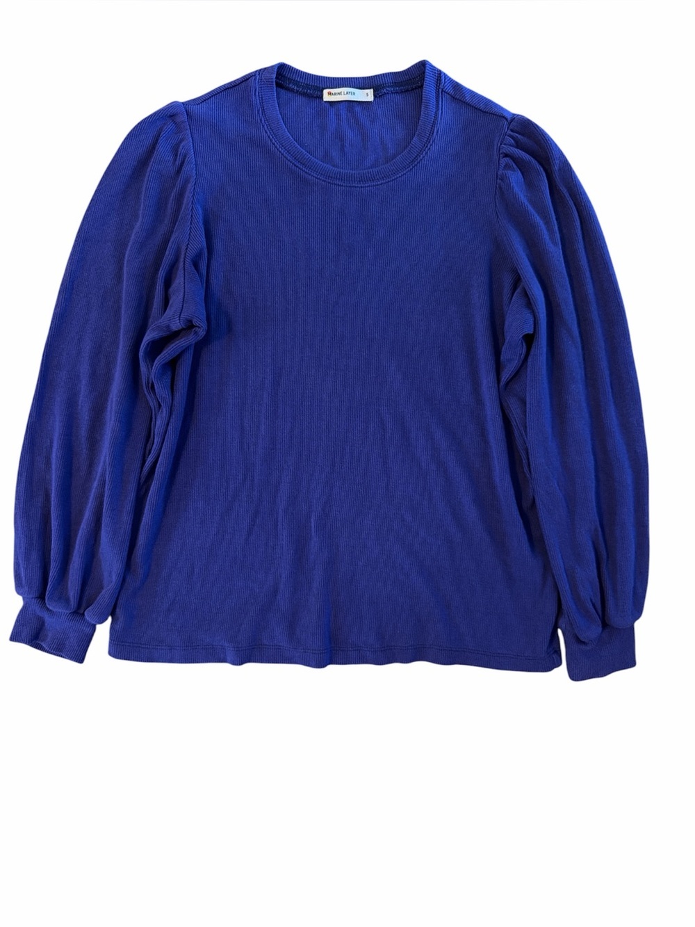 Marine Layer Royal Blue Ribbed Knit Top